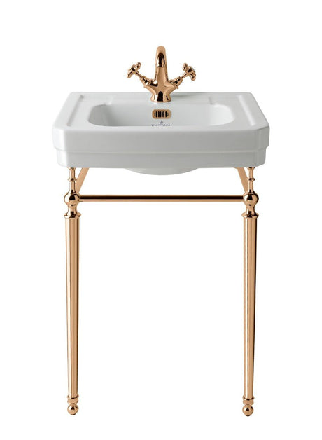 Launde Abbey Victrion Ornate Basin Stand 640 - Copper - TAP 'N' SHOWER