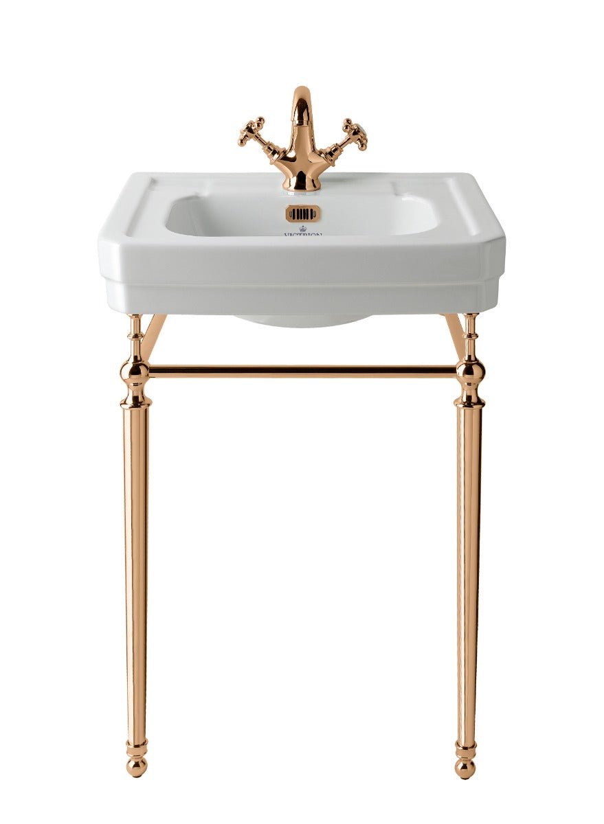 Launde Abbey Victrion Ornate Basin Stand 640 - Copper - TAP 'N' SHOWER