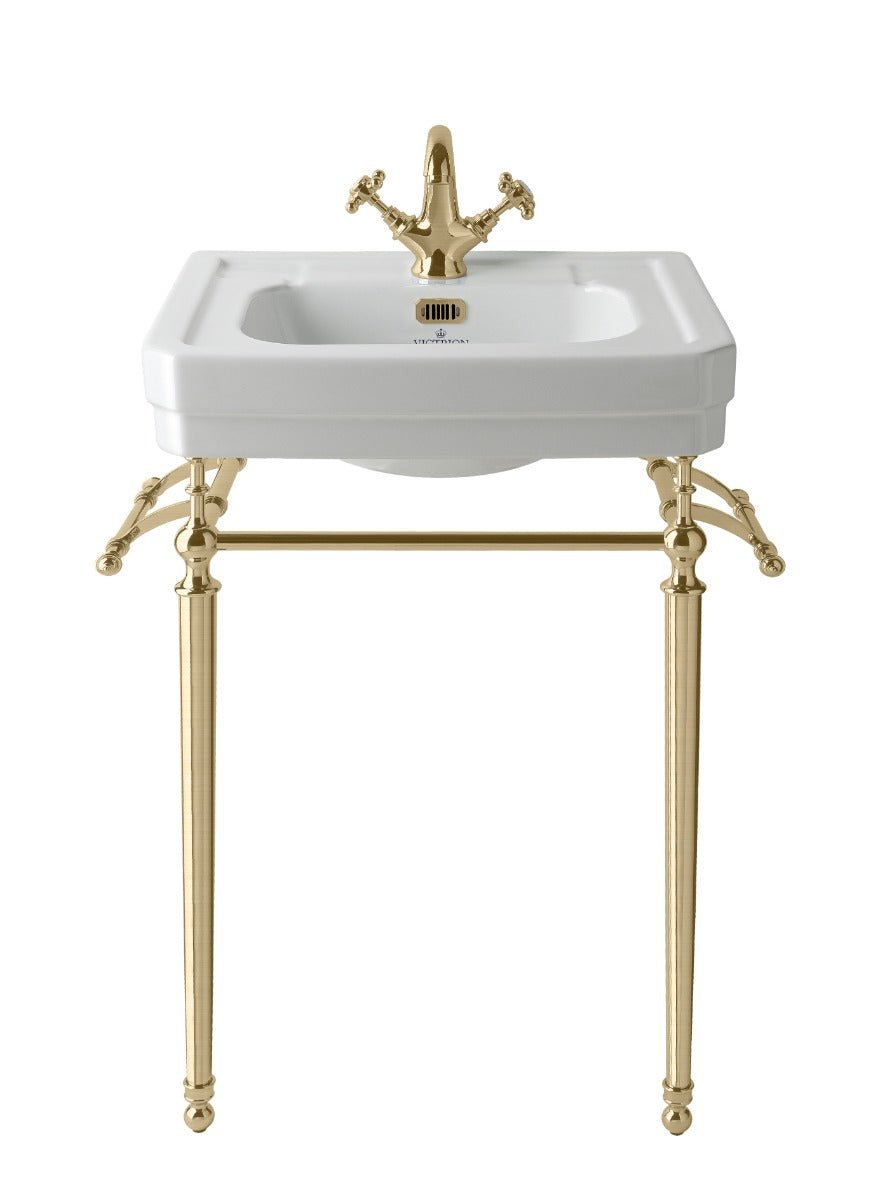 Launde Abbey Towel Rail for Ornate Basin Stand - Brushed Gold - TAP 'N' SHOWER