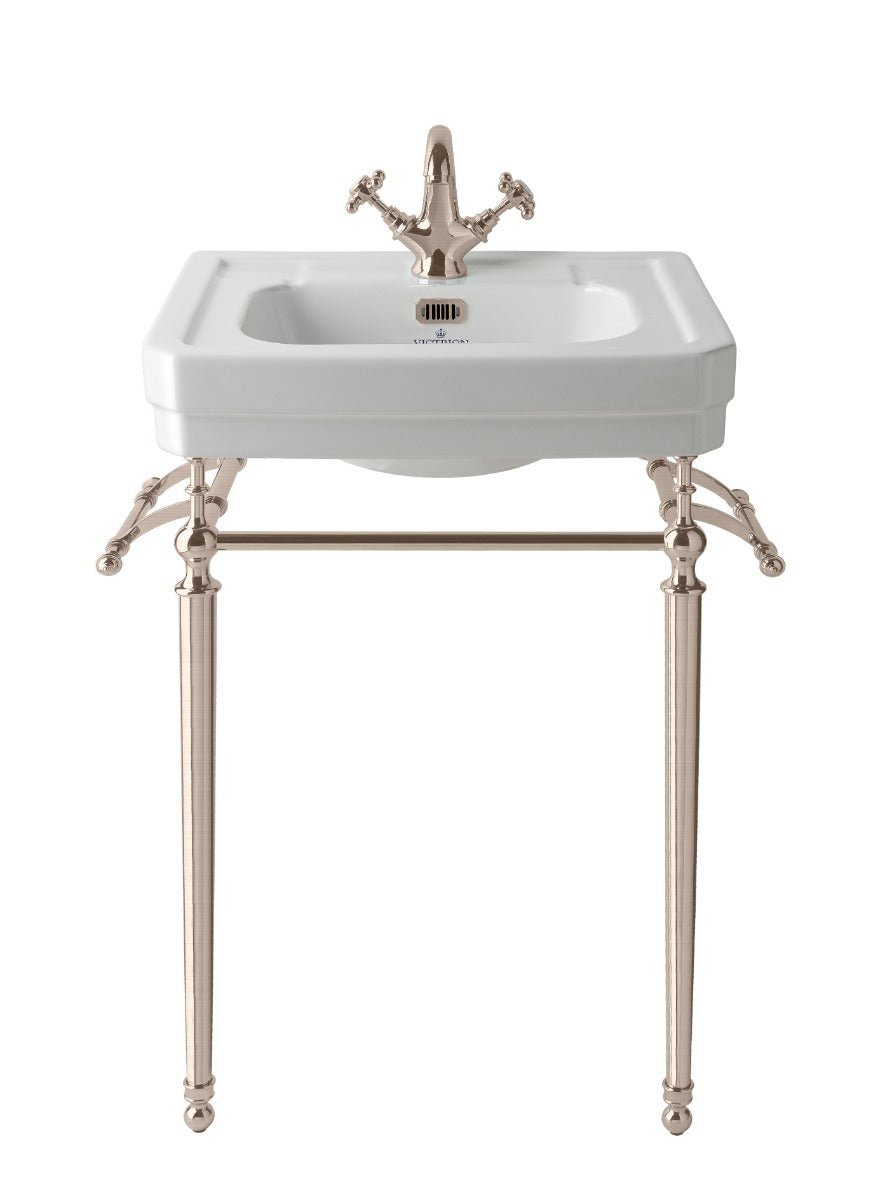 Launde Abbey Towel Rail for Ornate Basin Stand - Brushed Nickel - TAP 'N' SHOWER