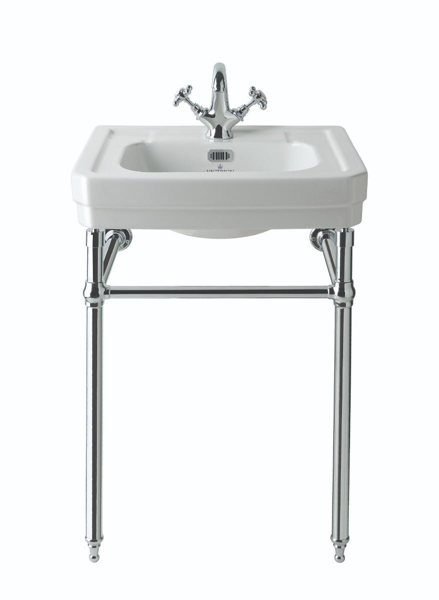 Launde Abbey Basin Stand Plain - Chrome - TAP 'N' SHOWER