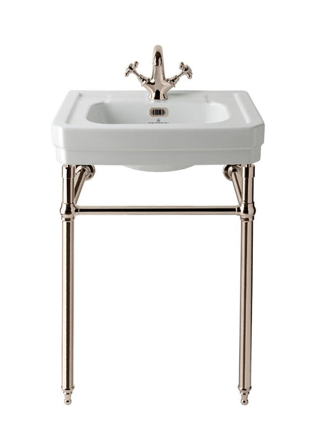 Launde Abbey Basin Stand Plain - Nickel - TAP 'N' SHOWER