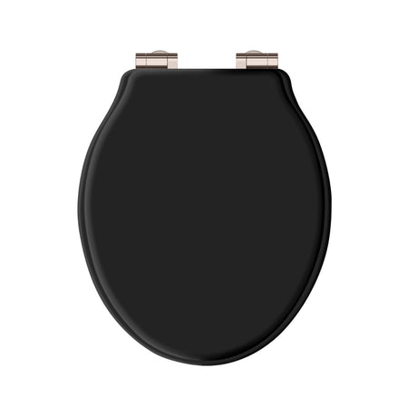 Launde Abbey Victrion Soft Close Toilet Seat - Black Matt - TAP 'N' SHOWER