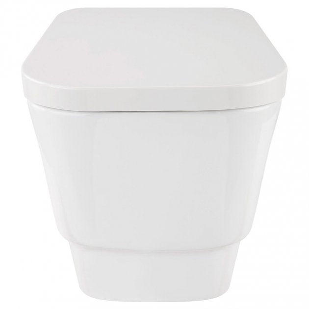 Frontline Aquaceramica Italia Cubix Soft Close Toilet Seat - White - BIQR3SEAT - TAP 'N' SHOWER