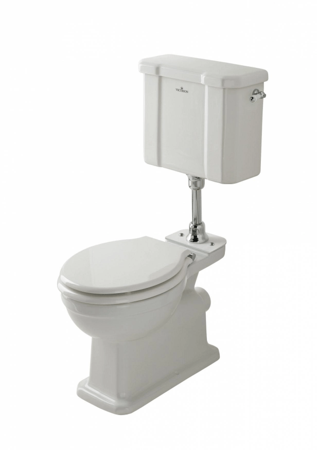 Bayswater Victrion Lever Hole On Right Hand Side Low / Medium Level Cistern - White Gloss - VCCC102 - TAP 'N' SHOWER