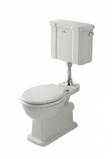 Bayswater Victrion Low/ Mid Level Flush Pipe - Chrome - VCLF001PCP - TAP 'N' SHOWER