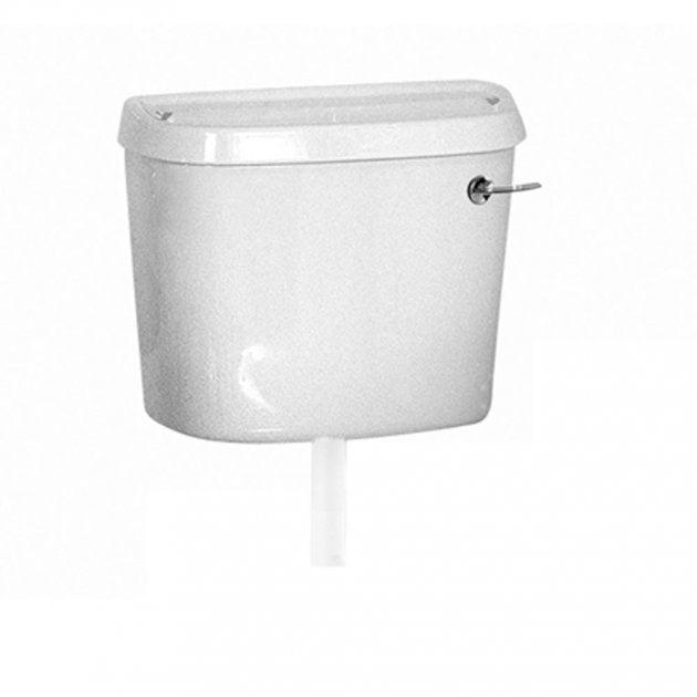 Vitra Arkitekt Low Level Single Flush Cistern ONLY - White - 6415L003 - 0396 - TAP 'N' SHOWER