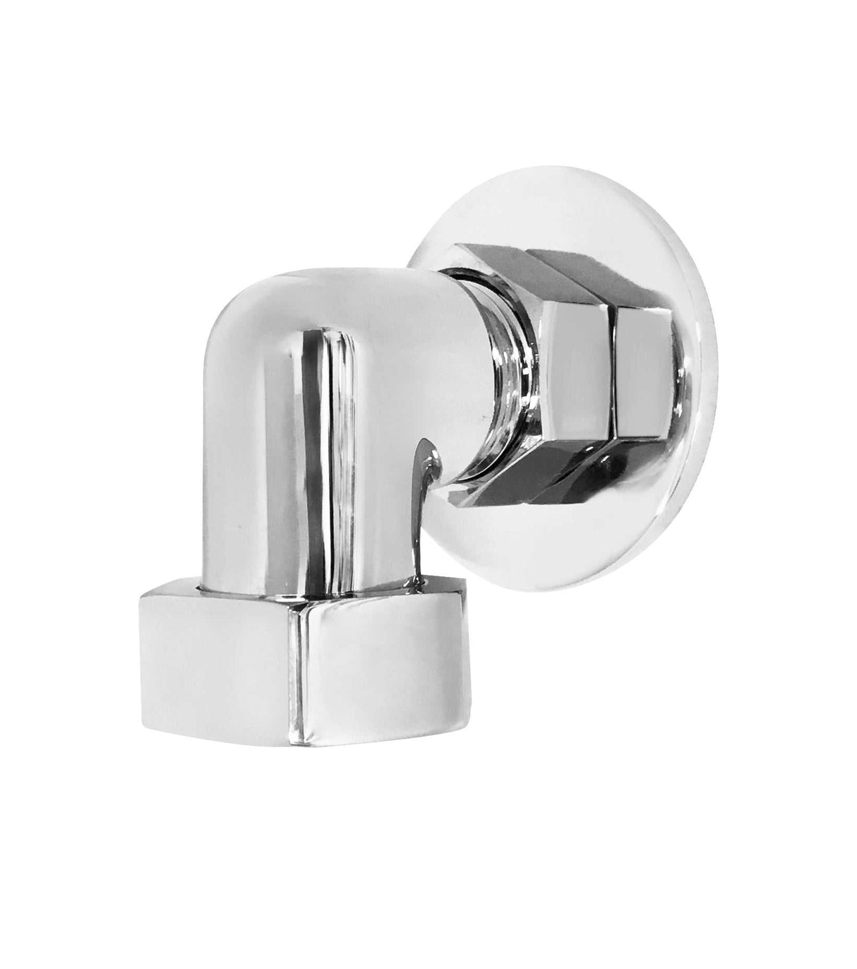 Hudson Reed chrome back to wall shower elbow made of durable brass with sleek finish