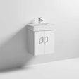 Nuie Mayford 1 Tap Hole Wall Hung Vanity Unit with Basin 450mm Wide White - VTWW450