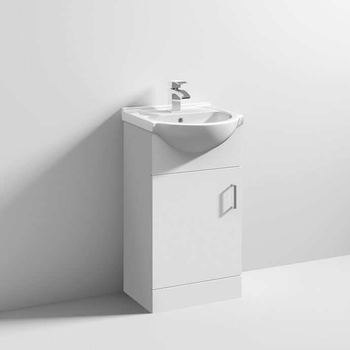 Nuie Mayford 1 Tap Hole Bathroom Vanity Unit with Basin 450mm Wide - VTY450 - TAP 'N' SHOWER