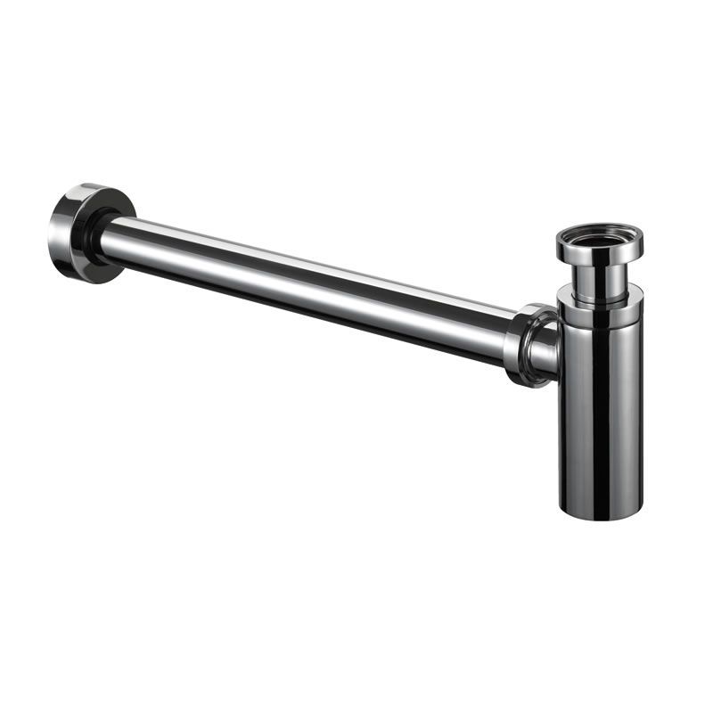 Burlington Modern Chrome Flat Bottom Bottle Trap - W13 - TAP 'N' SHOWER