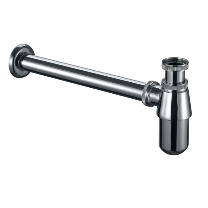 Burlington Traditional Chrome Bottle Trap Round Bottom - W14 - TAP 'N' SHOWER