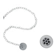 Burlington Chrome Plug & Chain Slotted Basin Waste - W1 - TAP 'N' SHOWER