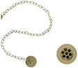 Burlington Slotted Plug & Chain Basin Waste - Gold - W1GOLD - TAP 'N' SHOWER