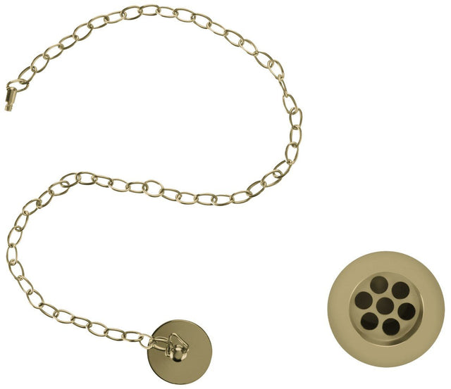 Burlington Slotted Plug & Chain Basin Waste - Gold - W1GOLD - TAP 'N' SHOWER