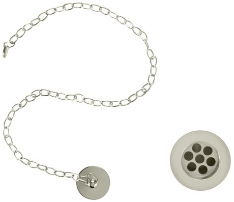 Burlington Slotted Plug & Chain Basin Waste - Nickel - W1NKL - TAP 'N' SHOWER