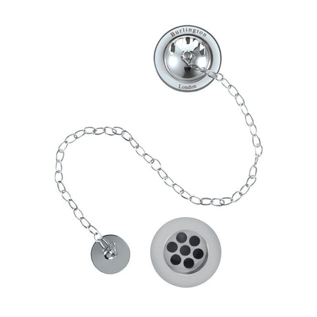 Burlington Chrome Bath Waste Plug & Chain - W3 - TAP 'N' SHOWER