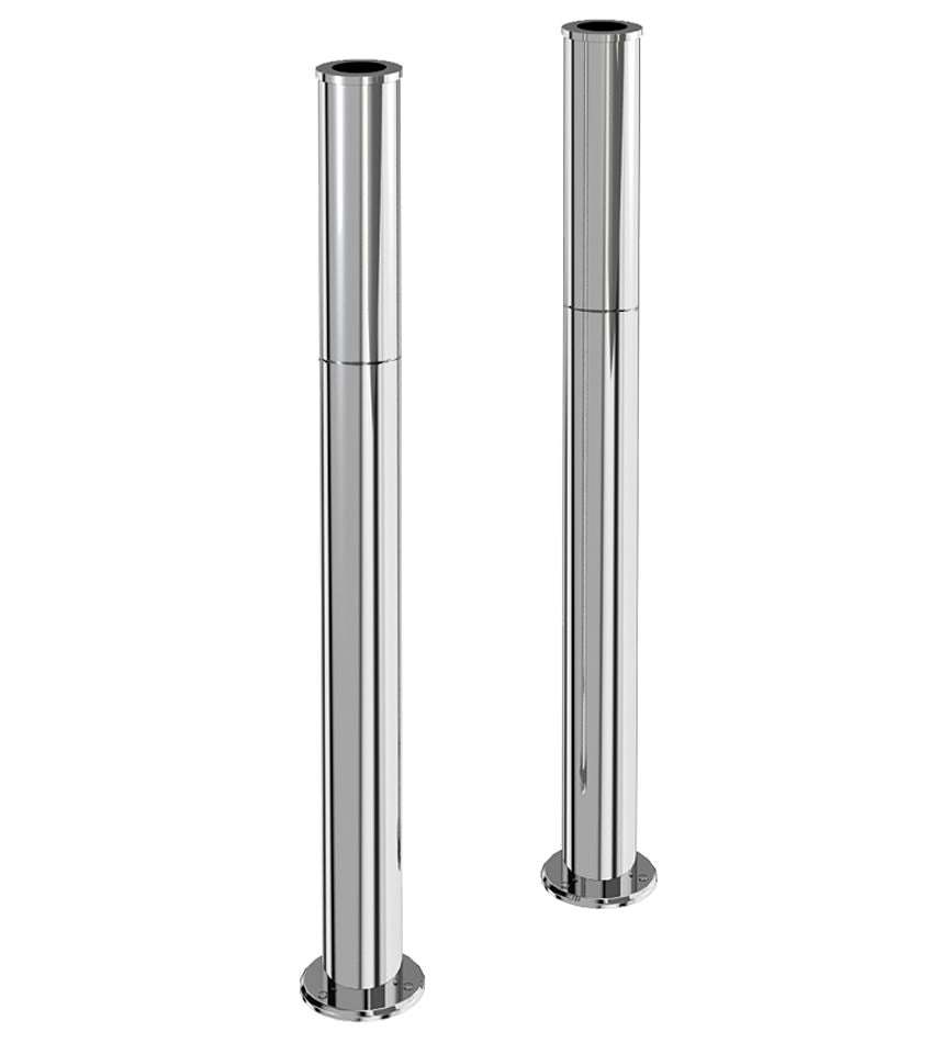 Burlington Chrome Under Rim decorative shrouds with a sleek chrome finish for bathroom fixture enhancement