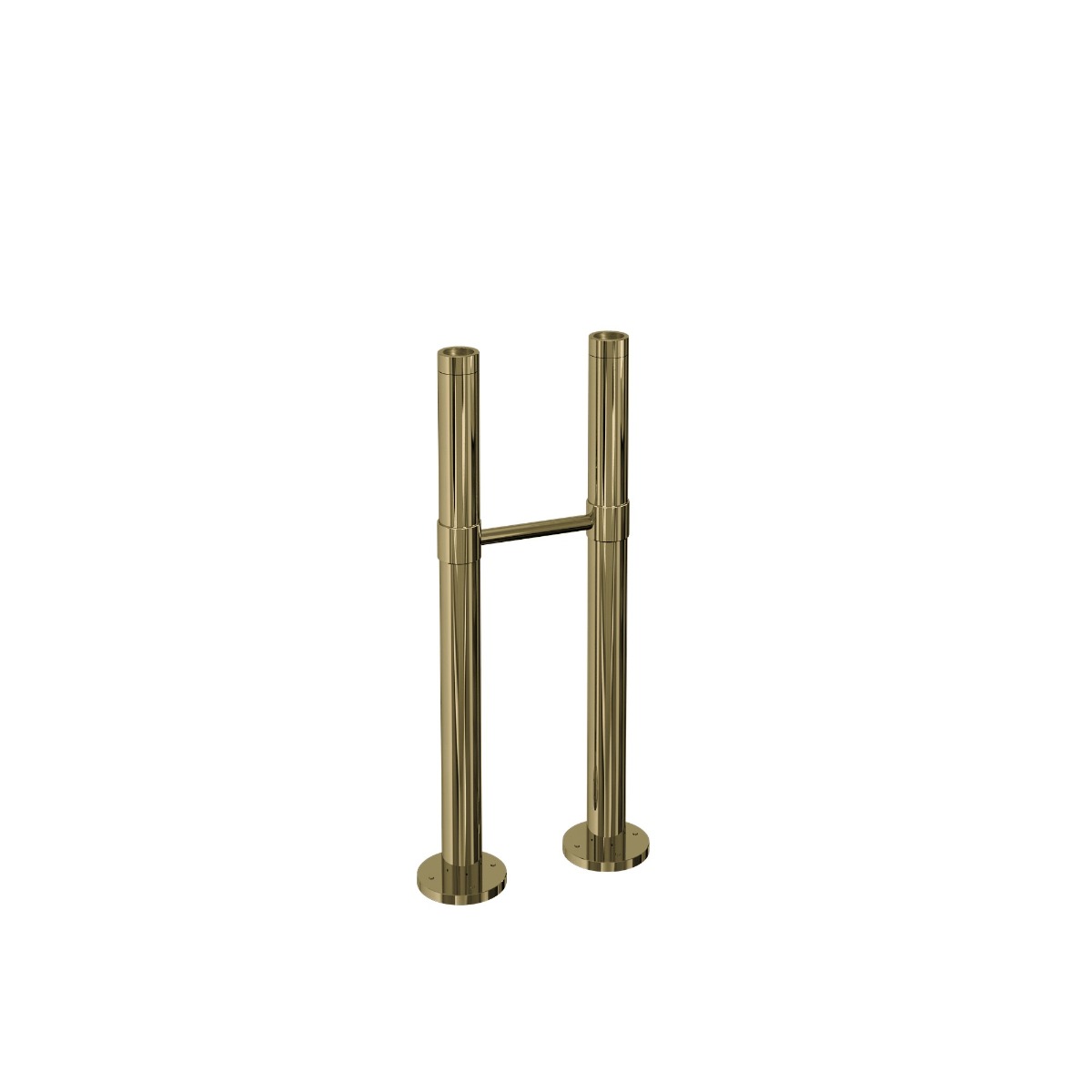 Burlington Stand Over Rim Pipes With Horizontal Support Bar (Pair) - Gold - W7GOLD - TAP 'N' SHOWER