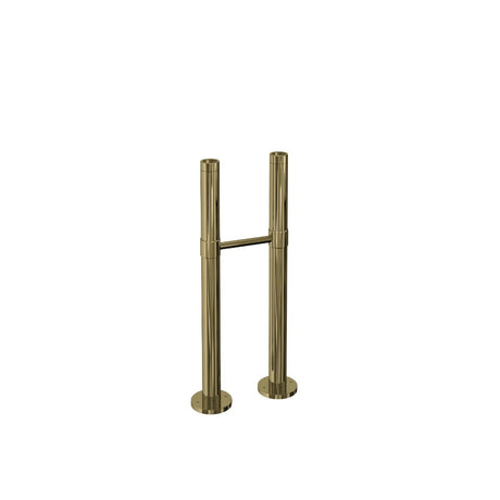Burlington Stand Over Rim Pipes With Horizontal Support Bar (Pair) - Gold - W7GOLD - TAP 'N' SHOWER