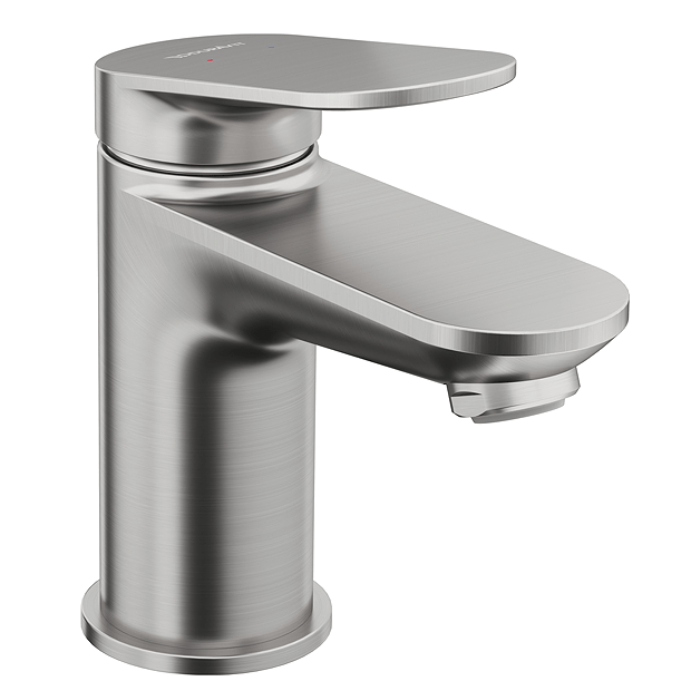 Duravit Wave Single Lever Basin Mixer S - Size without Waste - Brushed Stainless Steel - WA1010002070 - TAP 'N' SHOWER