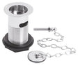 Launde Abbey Basin Waste with Plug and Link Chain - Chrome - TAP 'N' SHOWER