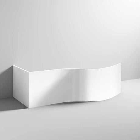 Nuie Bath Panels White Contemporary Shower Front Panel (1500mm) - WBB202