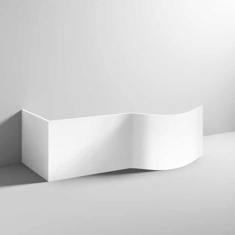Nuie Bath Panels White Contemporary Shower End Panel (700mm) - WBP201
