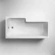 Nuie Shower Baths White Contemporary Square Bath Right Hand  1500x850 - WBS1585R