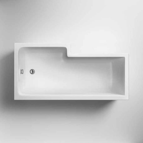 Nuie Shower Baths White Contemporary Square Bath Right Hand  1500x850 - WBS1585R