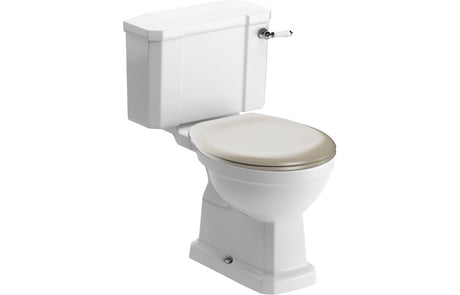 Prystine Teti Close Coupled Toilet With D/F Cistern & Soft Close Seat - Matt Latte - PRIS105578 - TAP 'N' SHOWER