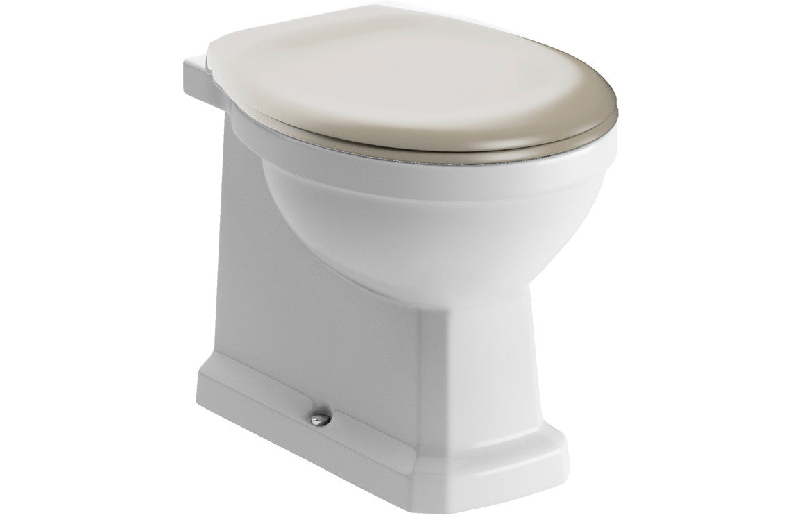 Prystine Teti Back To Wall Toilet & Soft Close Seat - Matt Latte - PRIS105580 - TAP 'N' SHOWER