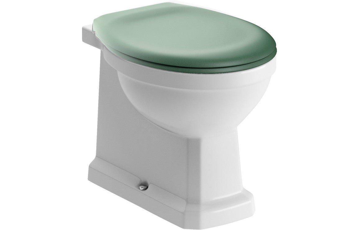 Prystine Teti Back To Wall Toilet & Soft Close Seat - Sage Green - PRIS105581 - TAP 'N' SHOWER
