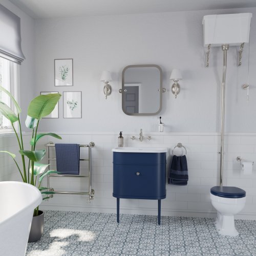 Burlington Chalfont Single Drawer Unit 750mm - Matt Blue - CH75B - TAP 'N' SHOWER