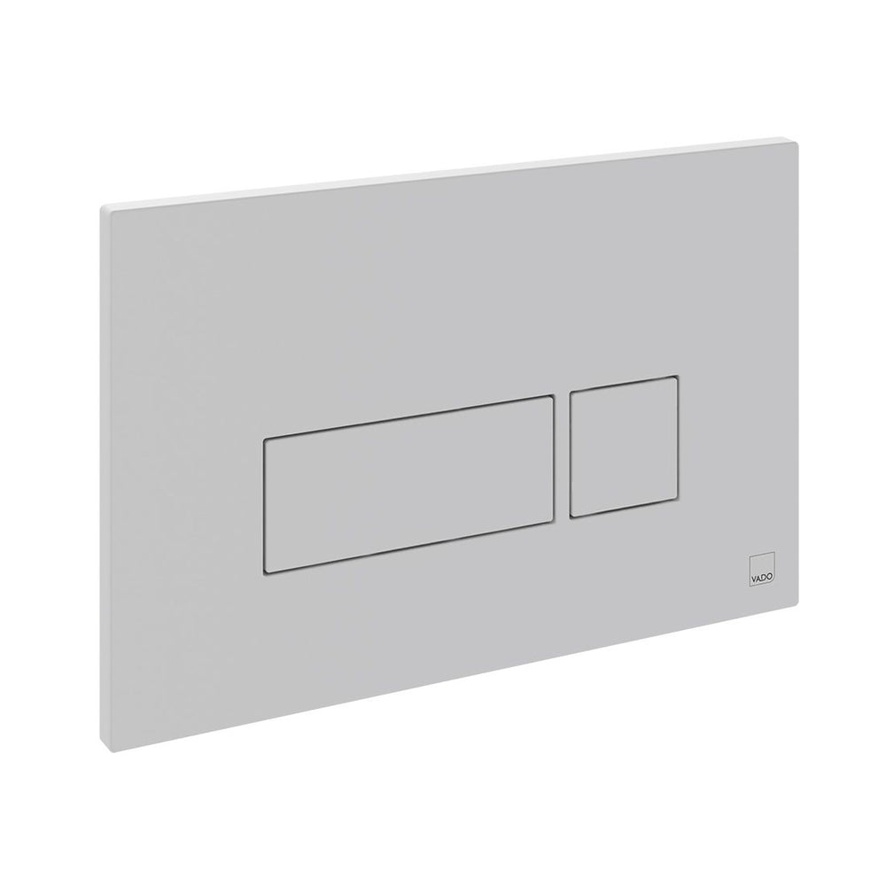 Vado Cameo Square Button Flush Plate - Matt White - WG - 195 - SQ - MW - TAP 'N' SHOWER