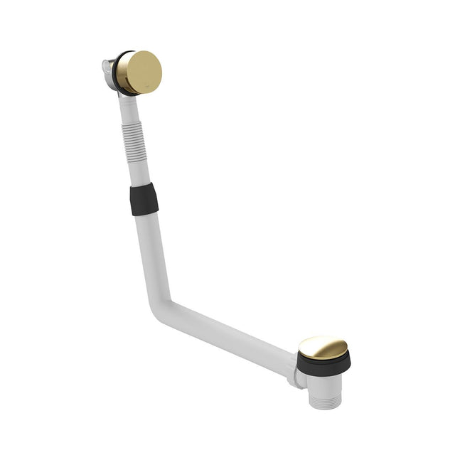 Vado Wastes & Fittings Push Type Bath Filler Waste And Overflow - Satin Brass - WG - 81389 - SBR - TAP 'N' SHOWER