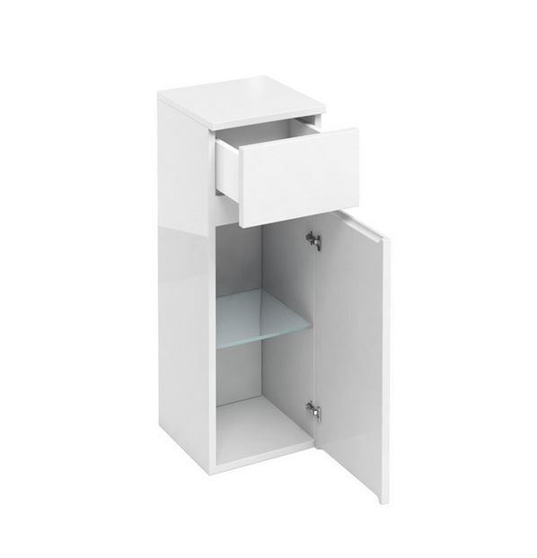Britton Floor Standing One Drawer Unit 300mm - White - AD32W - TAP 'N' SHOWER