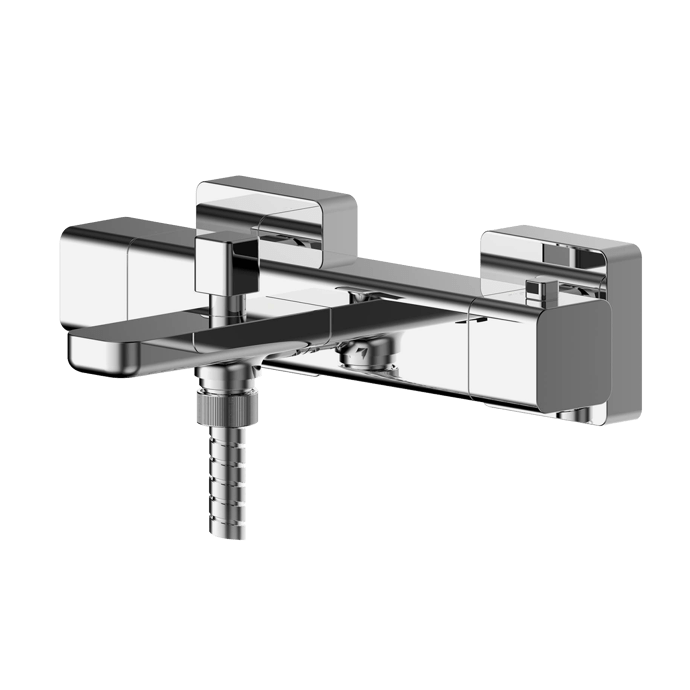 Nuie Windon Thermostatic Wall Mounted Bath Shower Mixer Tap - Chrome - WIN005 - TAP 'N' SHOWER