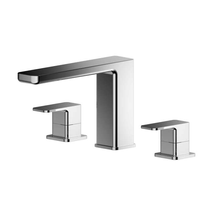 Nuie Windon Deck Mounted 3 - Hole Bath Filler Tap - Chrome - WIN333 - TAP 'N' SHOWER