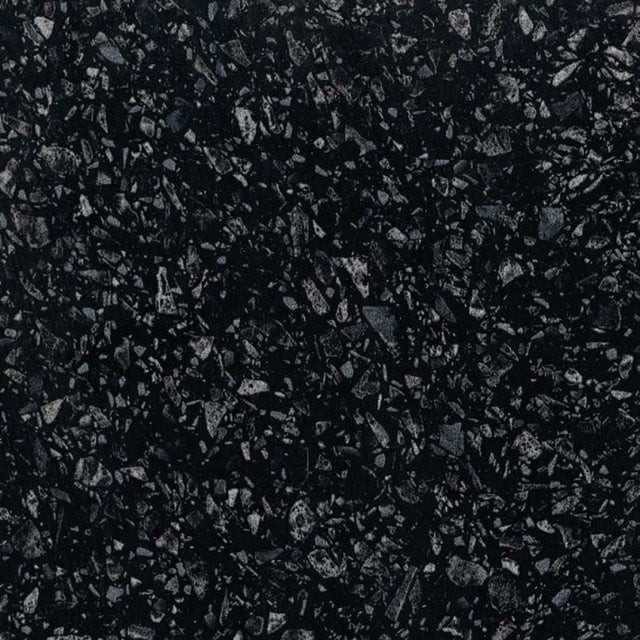 Hudson Reed Black Astral Quarts surface with deep black tone and durable, glossy speckled texture for elegant home décor.