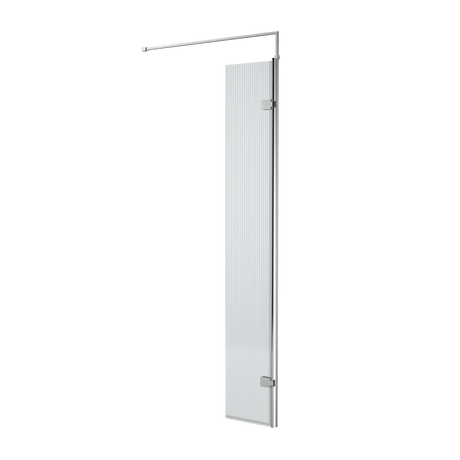 Nuie Fluted Hinged Screen Inc BAR 300 Wide x1850 High - WRFL18530H - TAP 'N' SHOWER