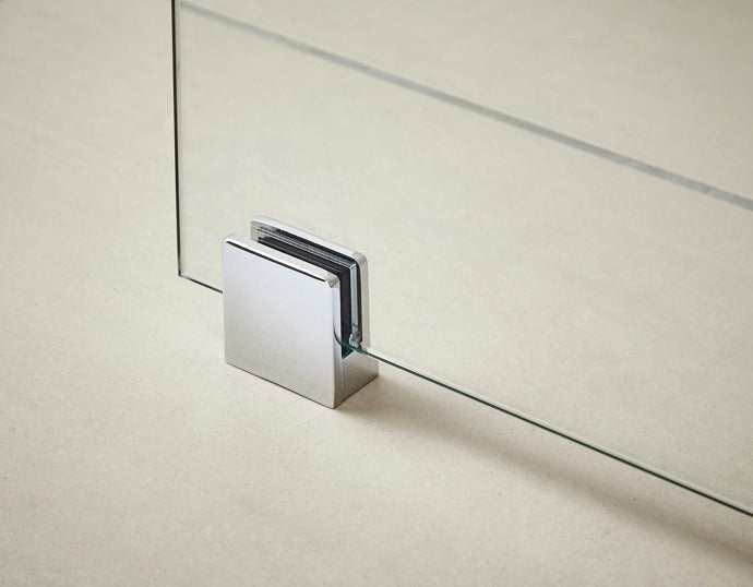Nuie Polished Chrome Contemporary Wetroom Screen Support Foot - WRSF00