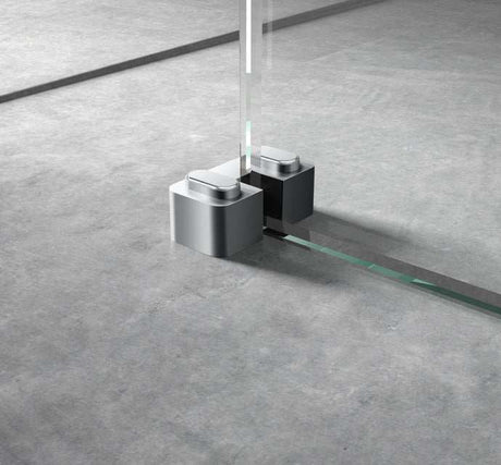 Nuie Polished Chrome Contemporary Wetroom Screen Retainer Support Foot - WRSF003