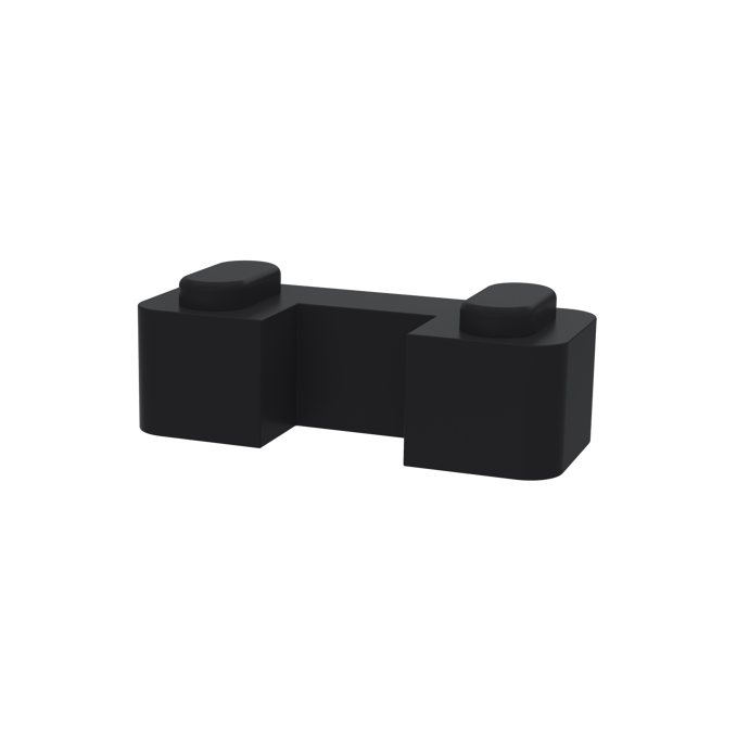 Hudson Reed Black Wetroom Screen Support Foot WRSF007 for stable modern bathroom screens