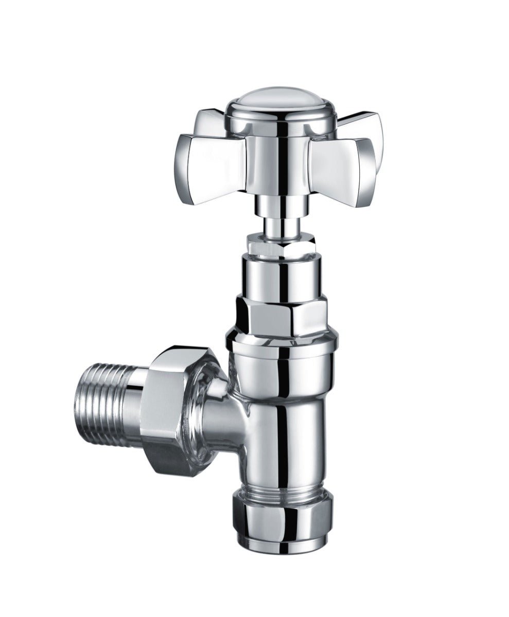 JTP Grosvenor Angled Radiator Valve - Chrome - GRRVACH - TAP 'N' SHOWER