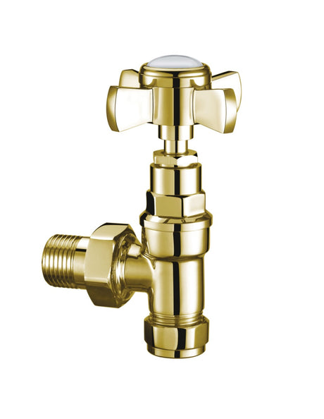 JTP Grosvenor Angled Radiator Valve - Antique Brass - GRRVAG