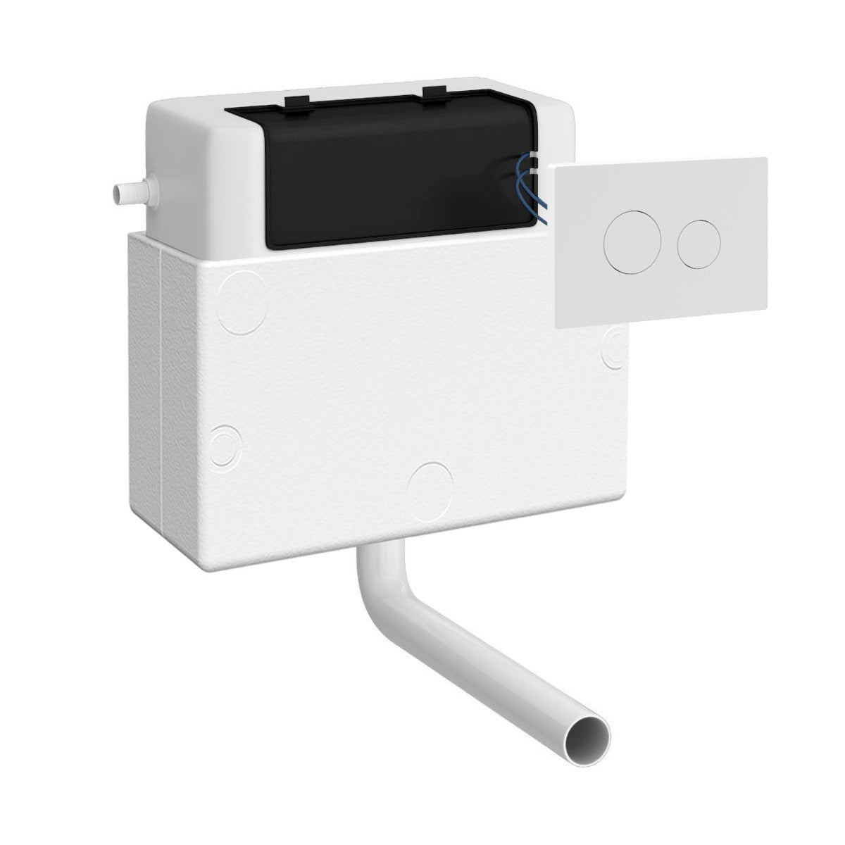 Nuie Ceramics Accessories Pneumatic Dual Flush Universal Access Concealed Cistern - Matt White - XTY011M06 - TAP 'N' SHOWER