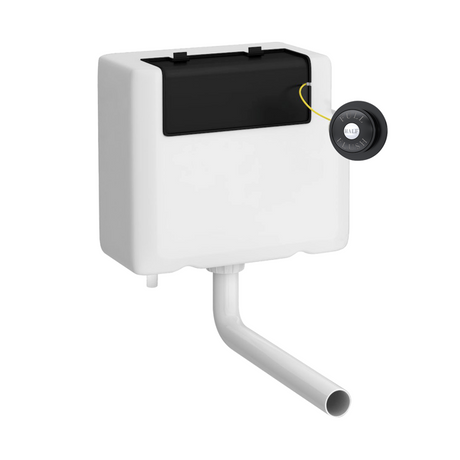 Nuie Universal Access Concealed Traditional Black Flush Plate Toilet Cistern - XTY8T02B