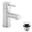 Vado Zoo Mono Basin Mixer chrome single lever deck mounted tap with universal waste and honeycomb flow regulator