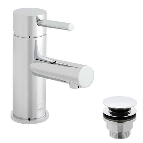 Vado Zoo Mono Basin Mixer chrome single lever deck mounted tap with universal waste and honeycomb flow regulator